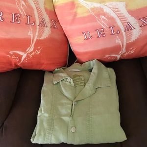 Tommy Bahama, Green, Short Sleeve, XX-Large